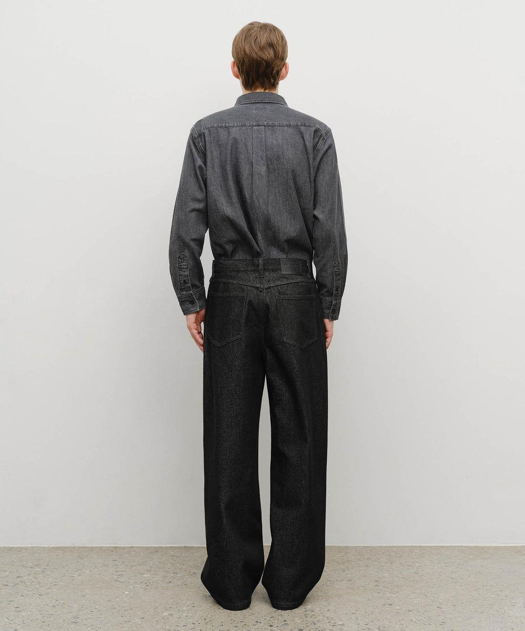Marithe & Francois Girbaud - Wide Raw Denim Pants (Black) product image 7 | TRAB K-Fashion Australia