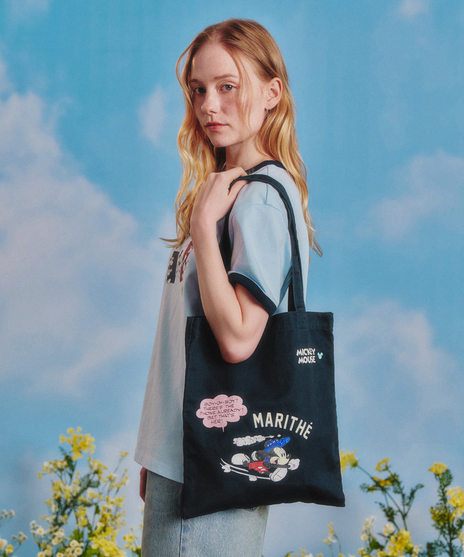 Marithe & Francois Girbaud - Mickey_comic Eco Bag (Navy) product image 5 | TRAB K-Fashion Australia