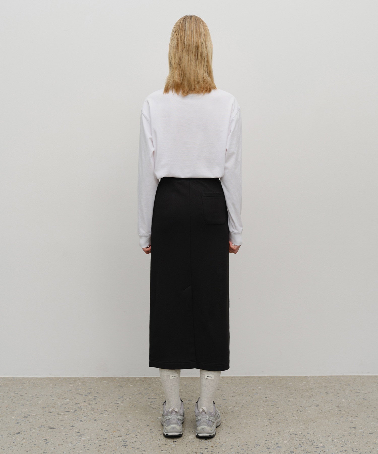 Marithe & Francois Girbaud - Embroidery Classic Logo Sweat Skirt (Black) product image 5 | TRAB K-Fashion Australia