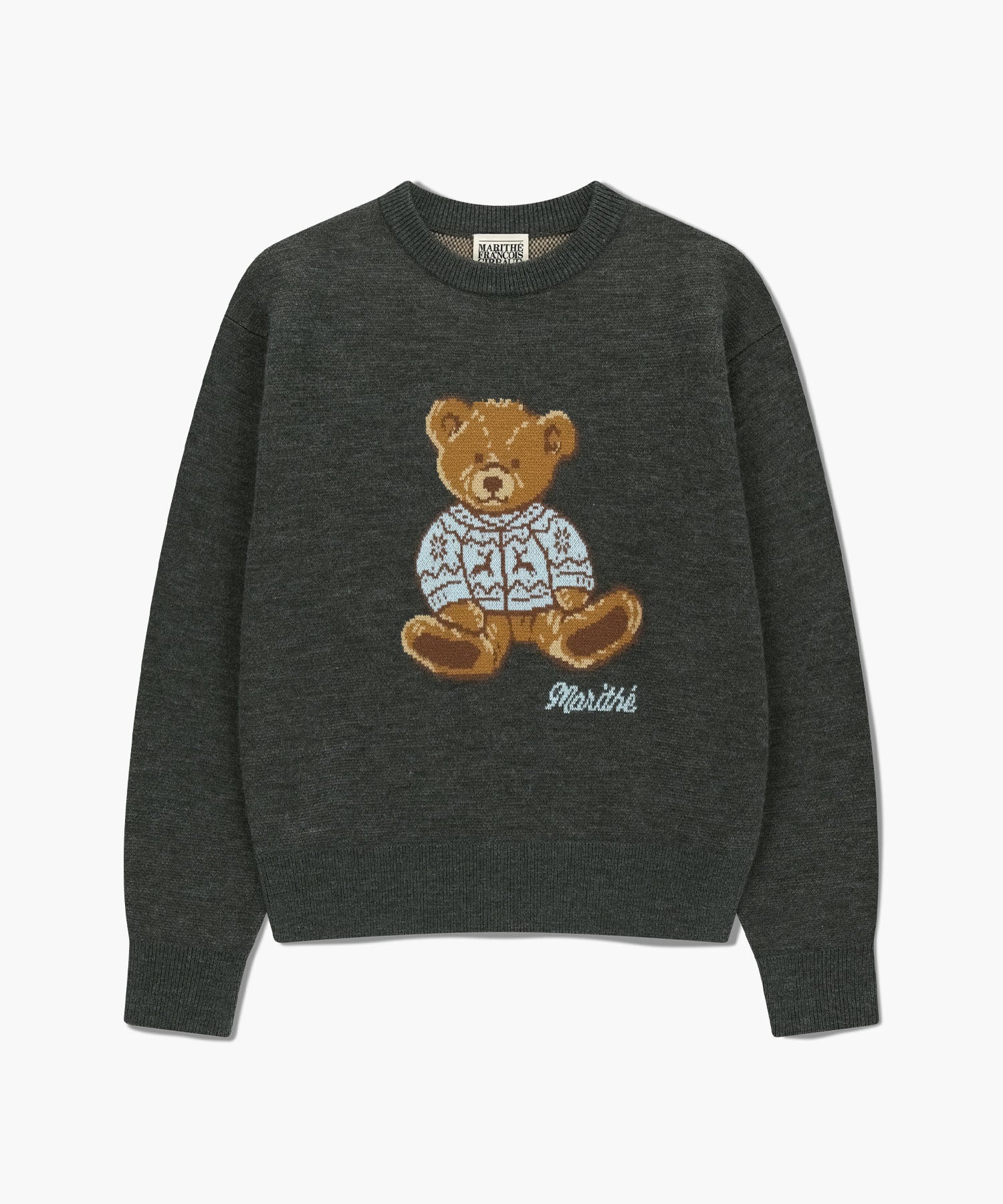 Marithe & Francois Girbaud - Doodle Bear Knit Pullover (Charcoal) product image 5 | TRAB K-Fashion Australia