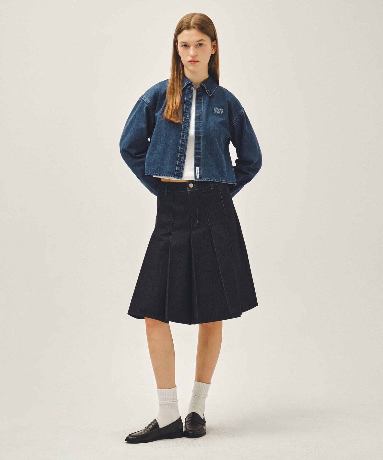 Marithe & Francois Girbaud - Crop Denim Shirt (Blue) product image 5 | TRAB K-Fashion Australia
