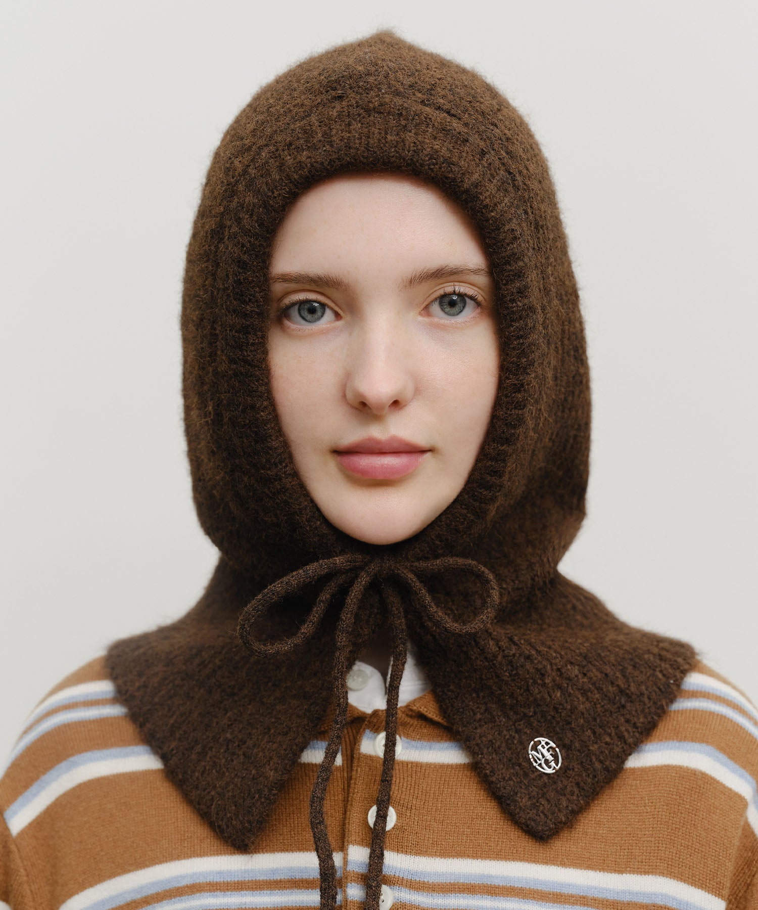 Marithe & Francois Girbaud - Circle Logo Balaclava (Dark Brown) product image 5 | TRAB K-Fashion Australia