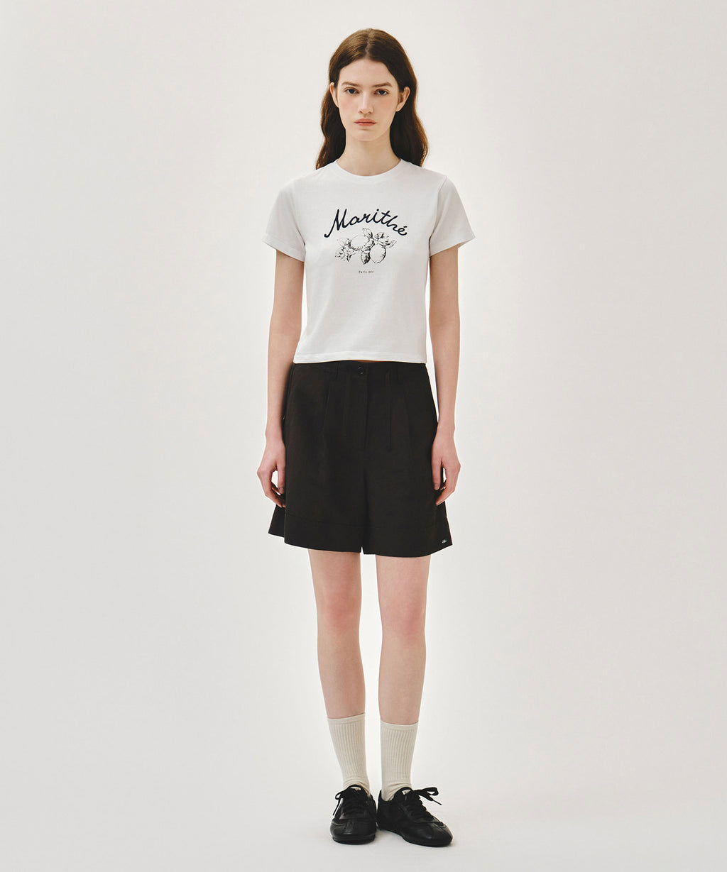 Marithe & Francois Girbaud - Lemon Graphic Slim Crop Tee (White) product image 5 | TRAB K-Fashion Australia