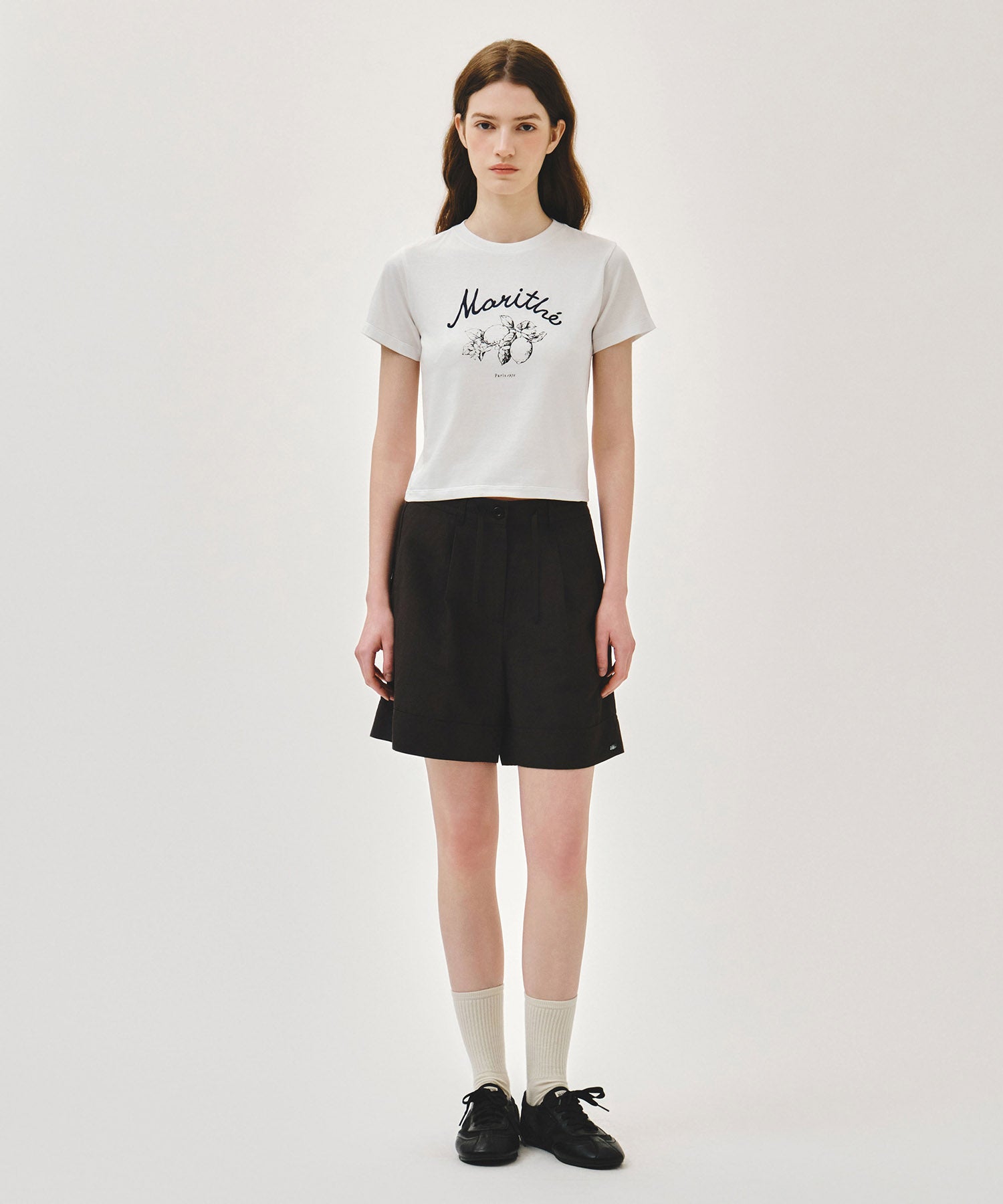 Marithe & Francois Girbaud - Lemon Graphic Slim Crop Tee (White) product image 5 | TRAB K-Fashion Australia