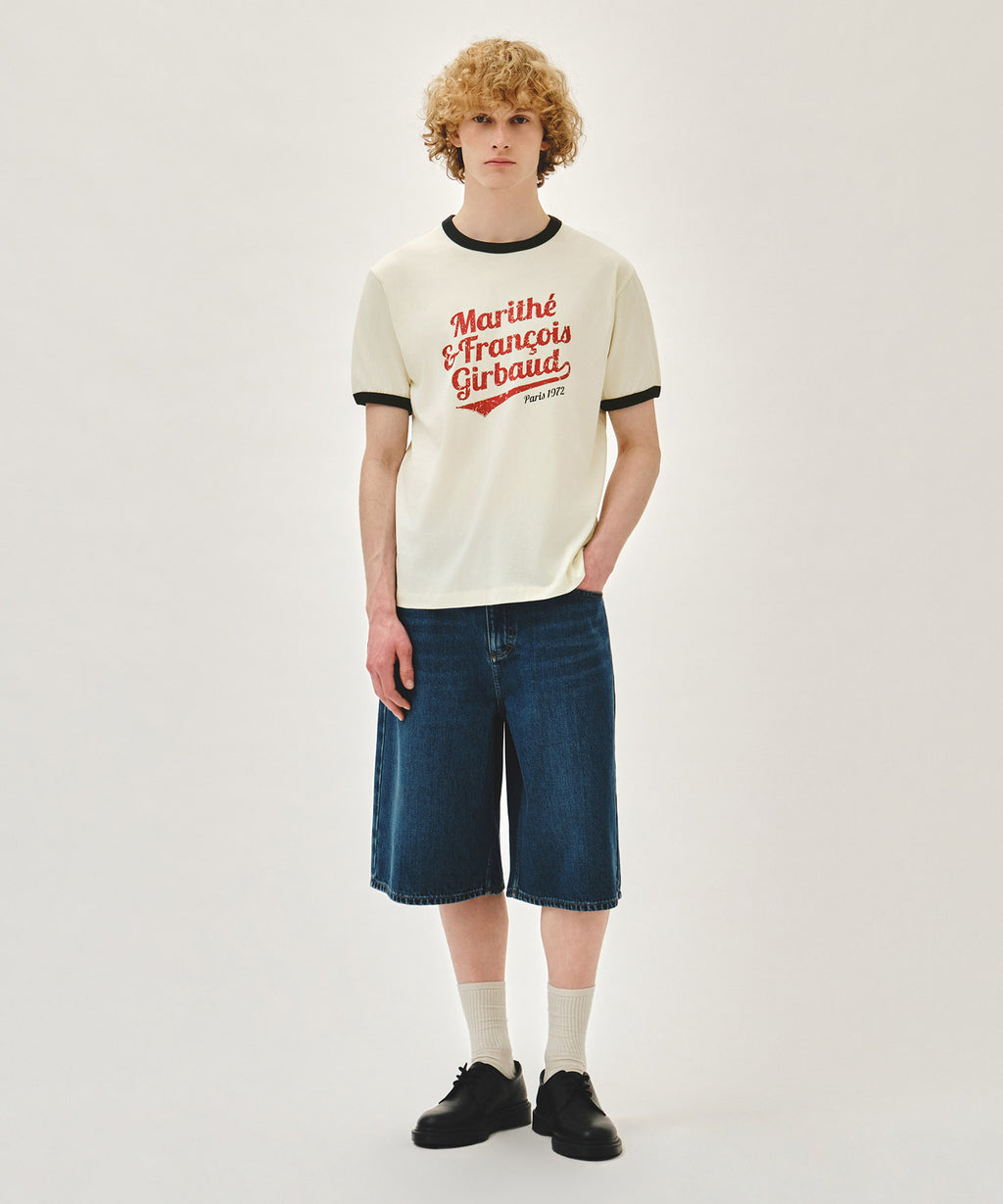 Marithe & Francois Girbaud - Vintage Logo Ringer Tee (Ivory) product image 5 | TRAB K-Fashion Australia