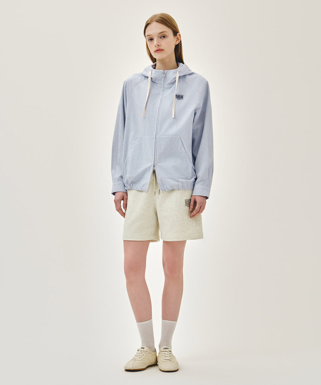 Marithe & Francois Girbaud - Classic Logo Hooded Pattern Jacket (Stripe) product image 8 | TRAB K-Fashion Australia