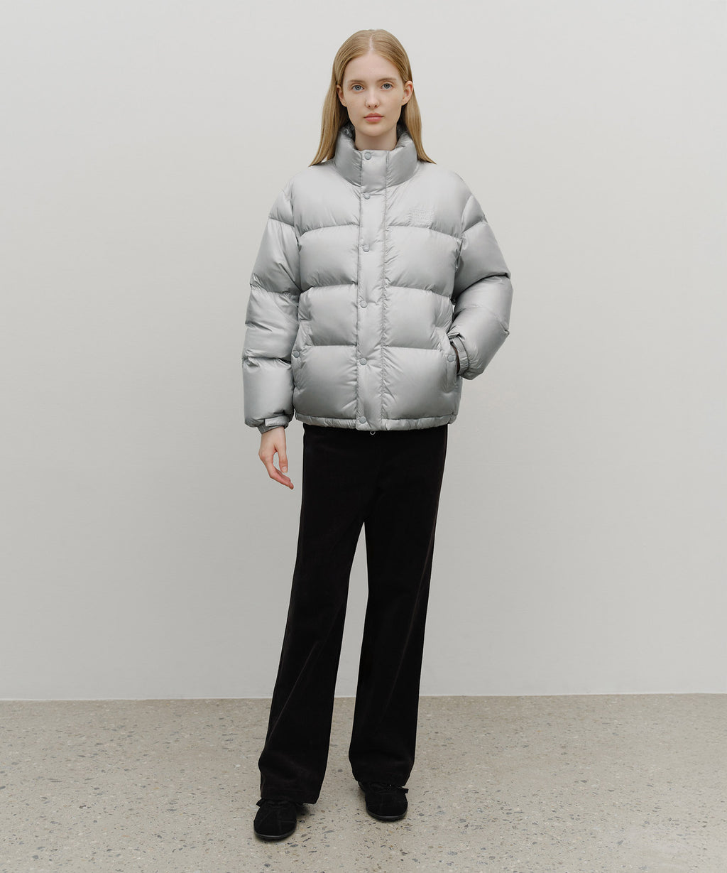 Marithe & Francois Girbaud - Glossy Down Jacket (Light Gray) product image 5 | TRAB K-Fashion Australia