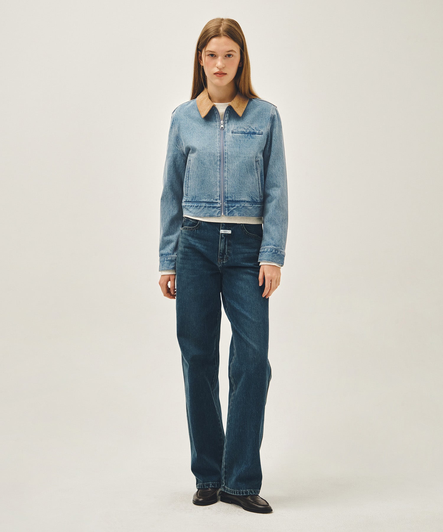 Marithe & Francois Girbaud - Crop Denim Blouson Jacket (Light Blue) product image 7 | TRAB K-Fashion Australia
