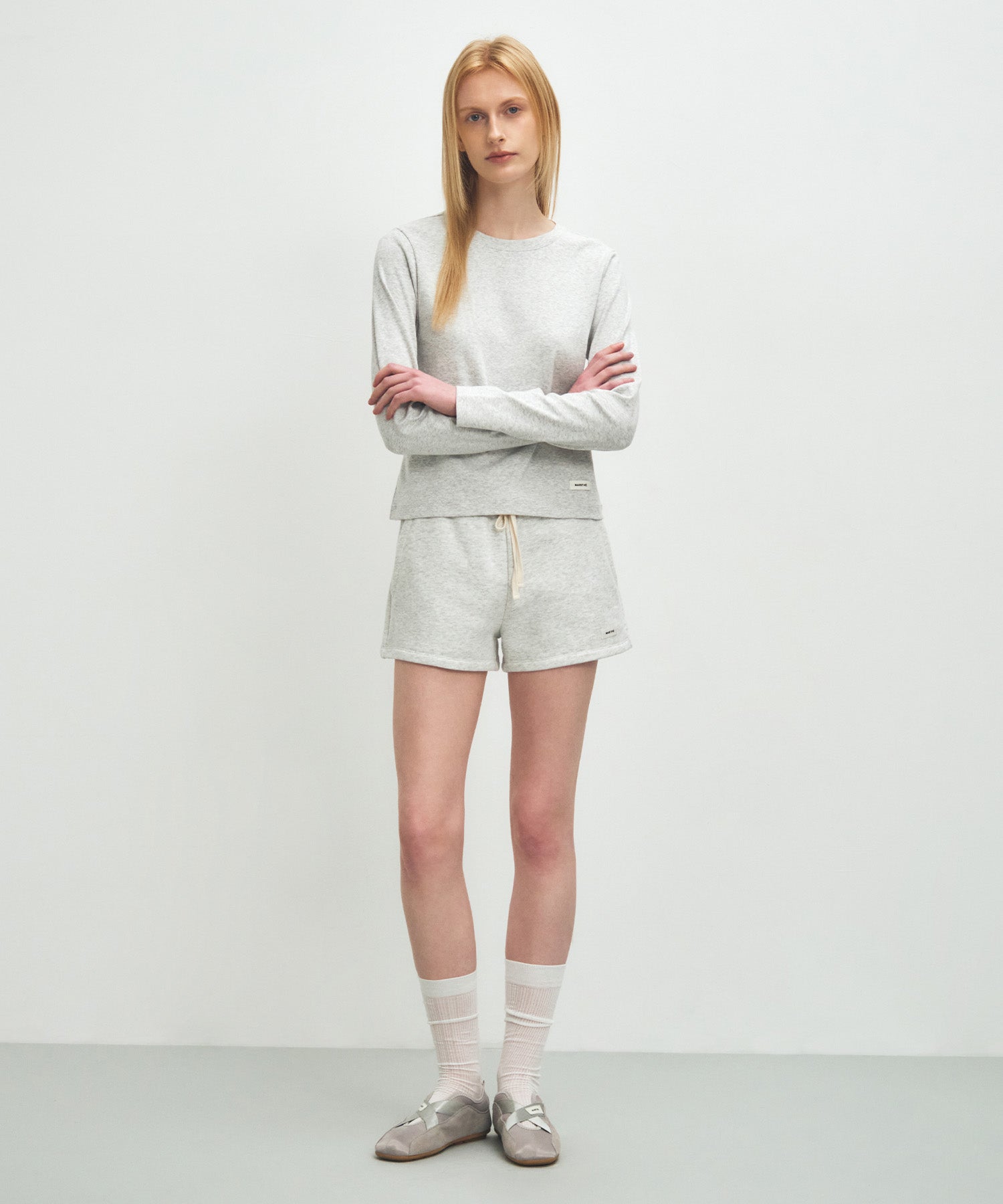 Marithe & Francois Girbaud - Basic Long Sleeve (Light Heather Gray) product image 5 | TRAB K-Fashion Australia