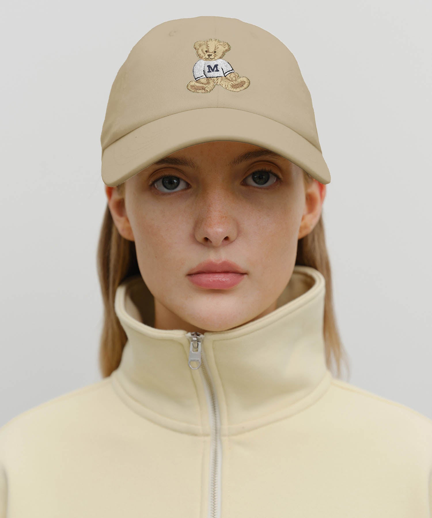 Marithe & Francois Girbaud - Doodle Bear Cap (Dark Beige) product image 5 | TRAB K-Fashion Australia
