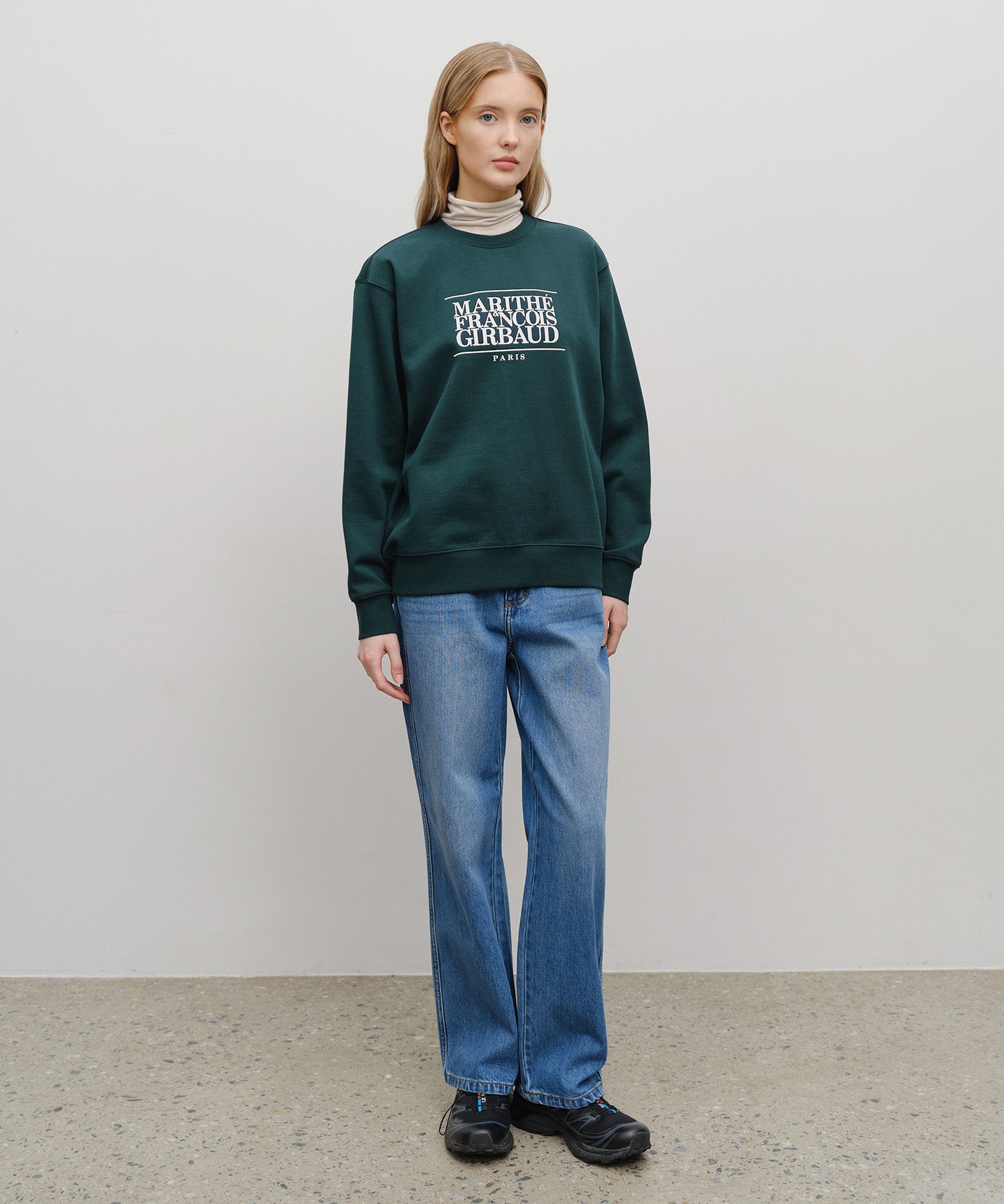 Marithe & Francois Girbaud - Classic Logo Sweatshirt (Dark Teal) product image 9 | TRAB K-Fashion Australia