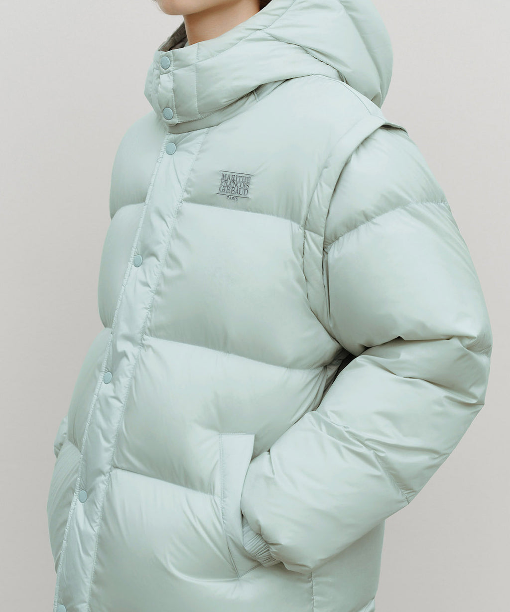 Marithe & Francois Girbaud - Detatchable Down Jacket (Mint Gray) product image 5 | TRAB K-Fashion Australia