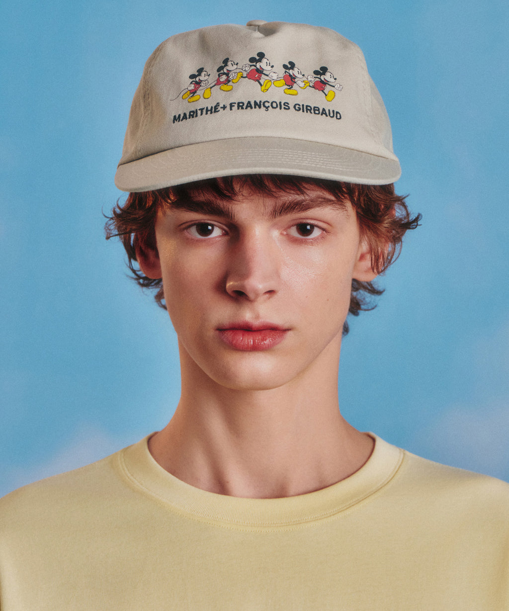 Marithe & Francois Girbaud - Mickey_graphic 5 Panel Cap (Light Beige) product image 5 | TRAB K-Fashion Australia