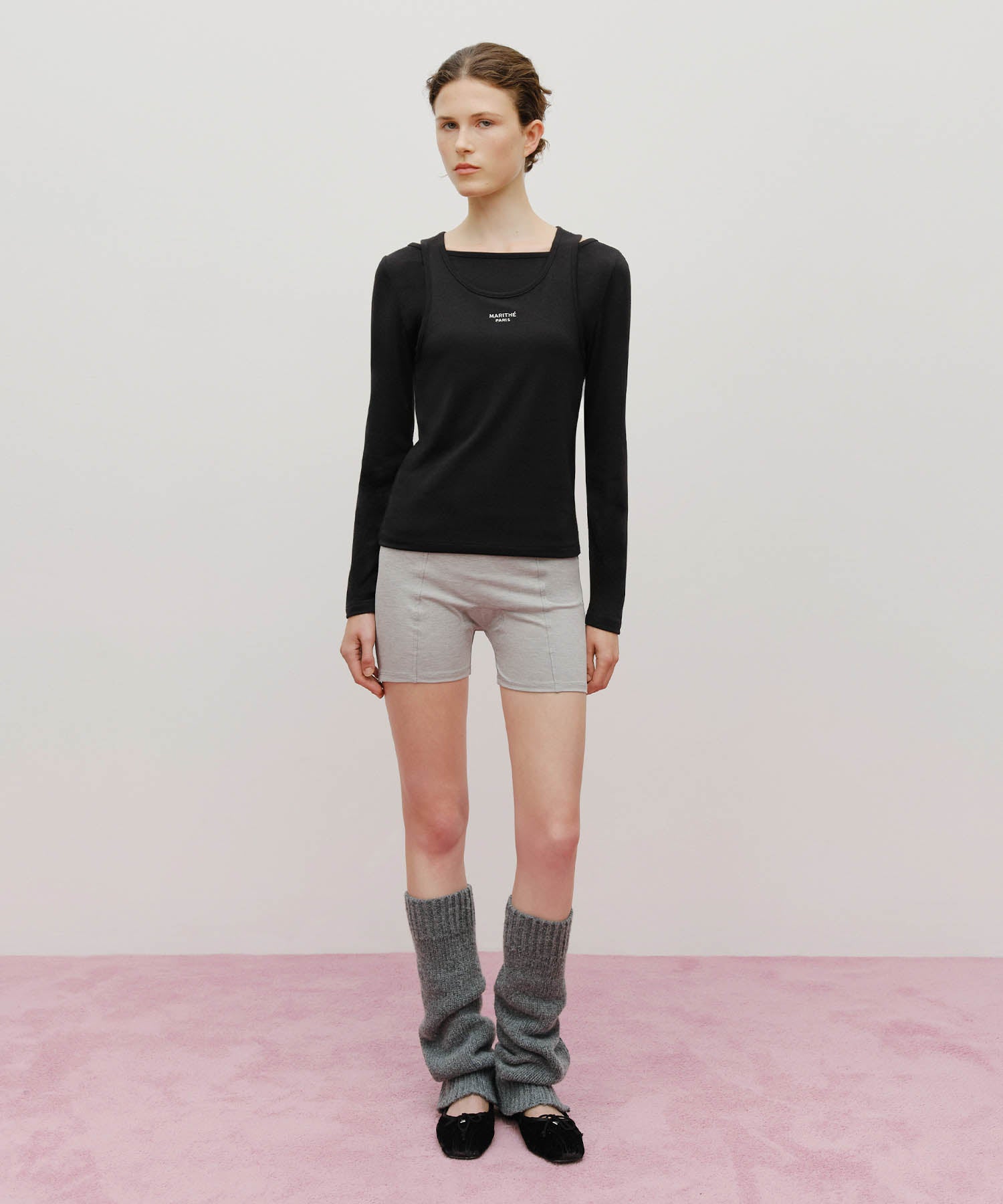 Marithe & Francois Girbaud - Layered Jersey Long Sleeve (Black) product image 5 | TRAB K-Fashion Australia