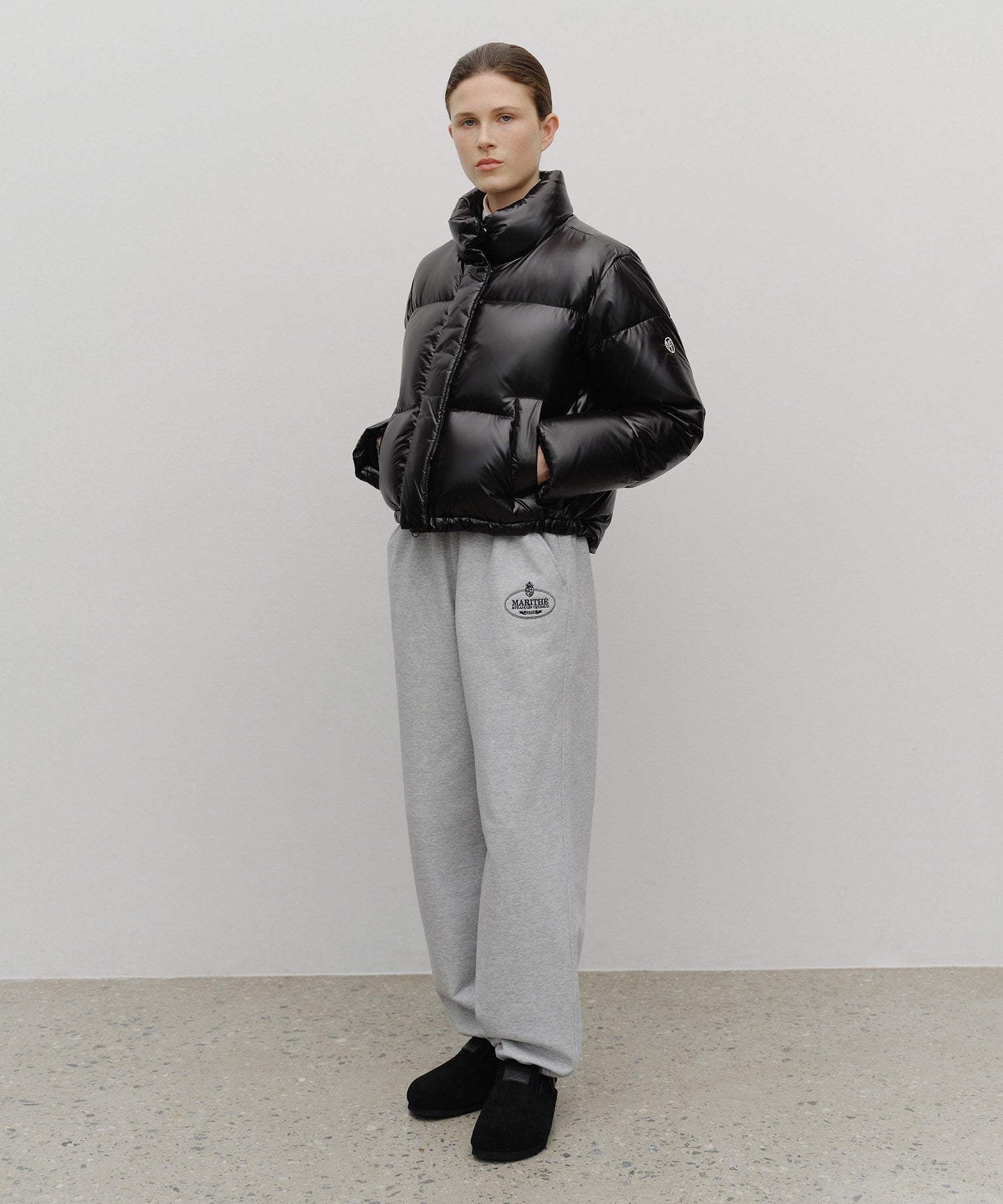 Marithe & Francois Girbaud - Glossy Crop Down Jacket (Black) product image 5 | TRAB K-Fashion Australia