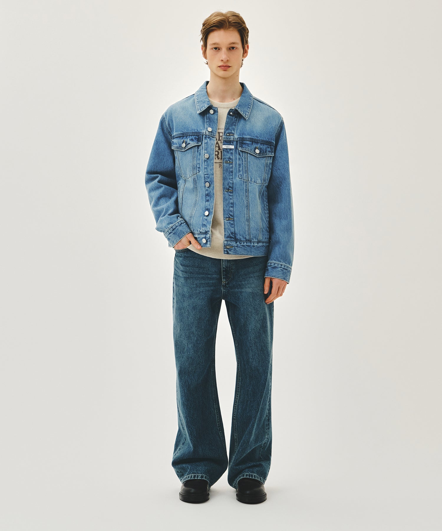 Marithe & Francois Girbaud - Denim Trucker Jacket (Light Blue) product image 5 | TRAB K-Fashion Australia