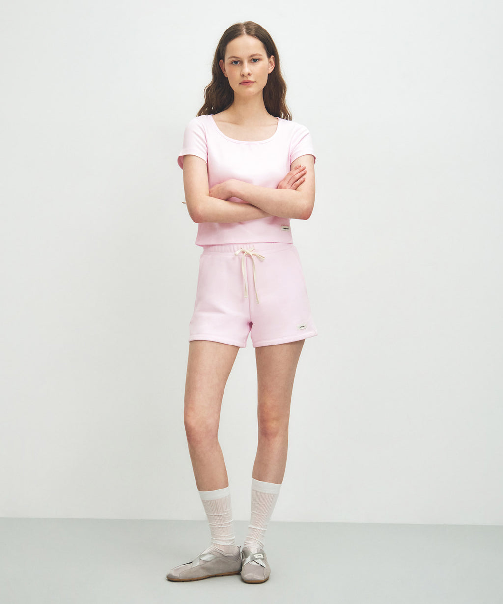 Marithe & Francois Girbaud - Basic Crop Tee (Light Pink) product image 5 | TRAB K-Fashion Australia