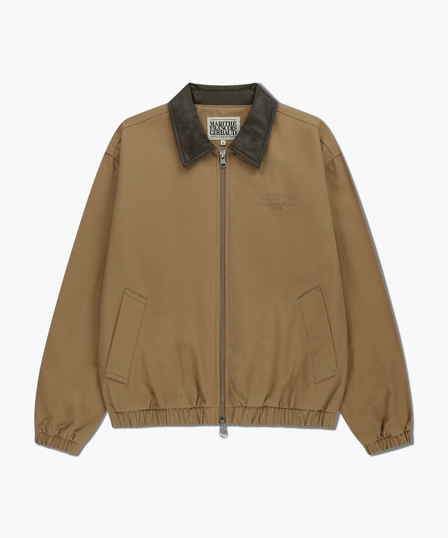 Marithe & Francois Girbaud - Graphic Embroidery Cotton Bomber Jacket (Beige) product image 5 | TRAB K-Fashion Australia