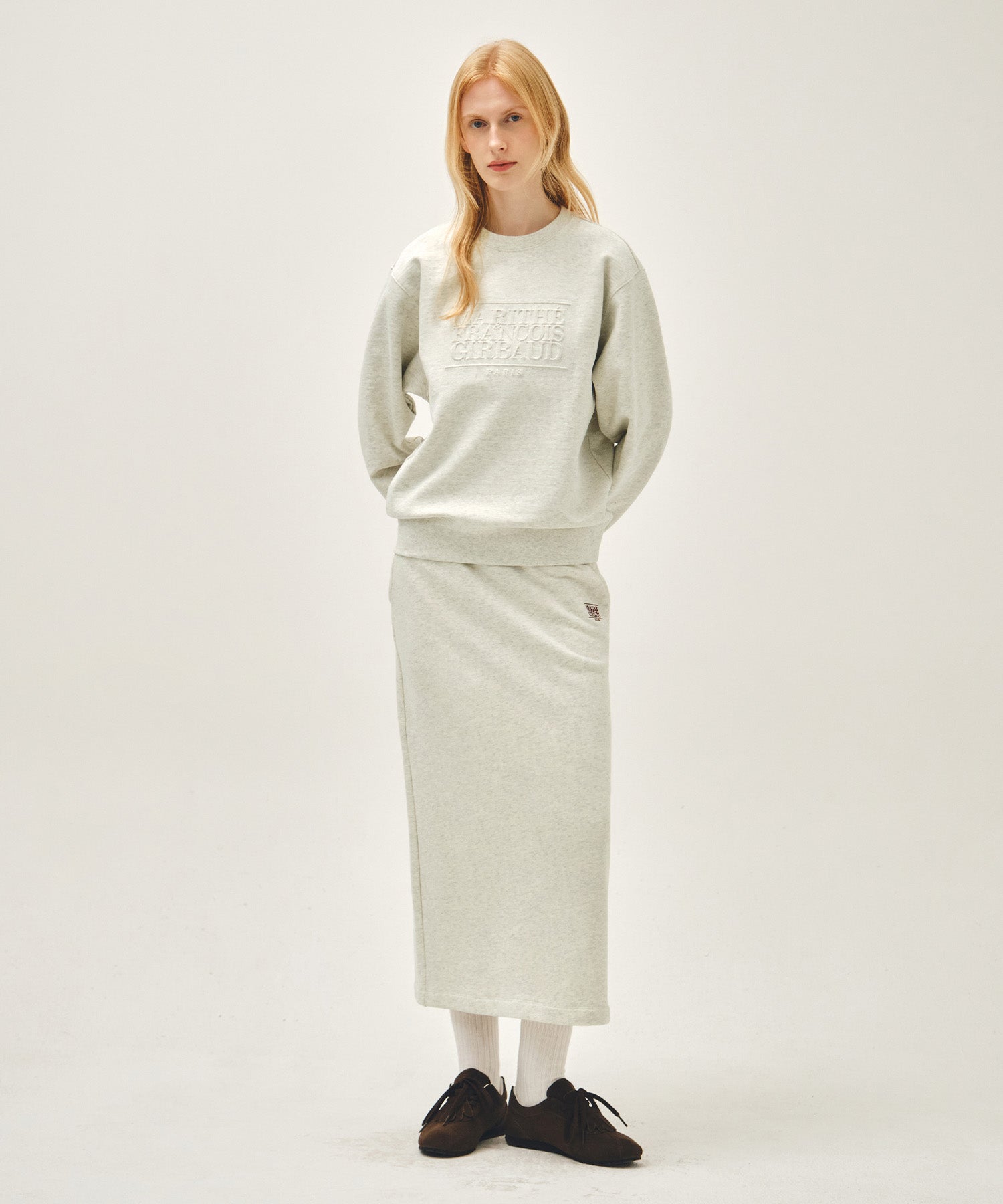 Marithe & Francois Girbaud - Embo Classic Logo Sweatshirt (Oatmeal) product image 5 | TRAB K-Fashion Australia