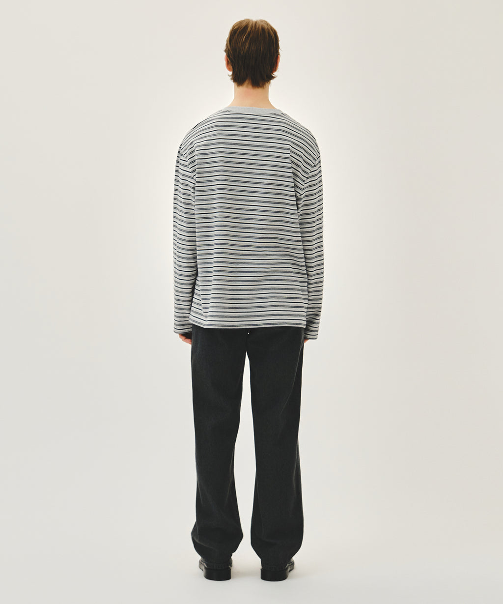Marithe & Francois Girbaud - High Straight Stripe Denim Pants (Black) product image 5 | TRAB K-Fashion Australia