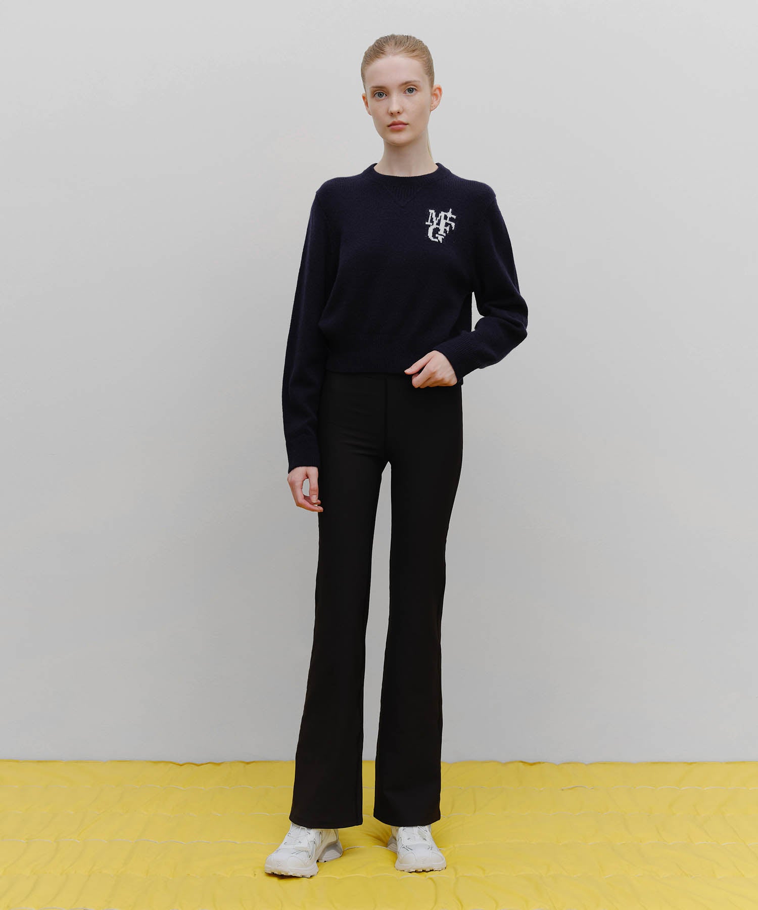 Marithe & Francois Girbaud - Marithe Sport W M+fg Logo Crop Pullover (Navy) product image 5 | TRAB K-Fashion Australia