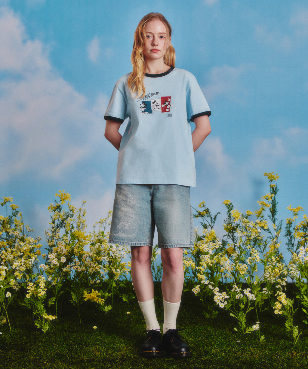 Marithe & Francois Girbaud - Mickey_french Ringer Tee (Sky Blue) product image 5 | TRAB K-Fashion Australia