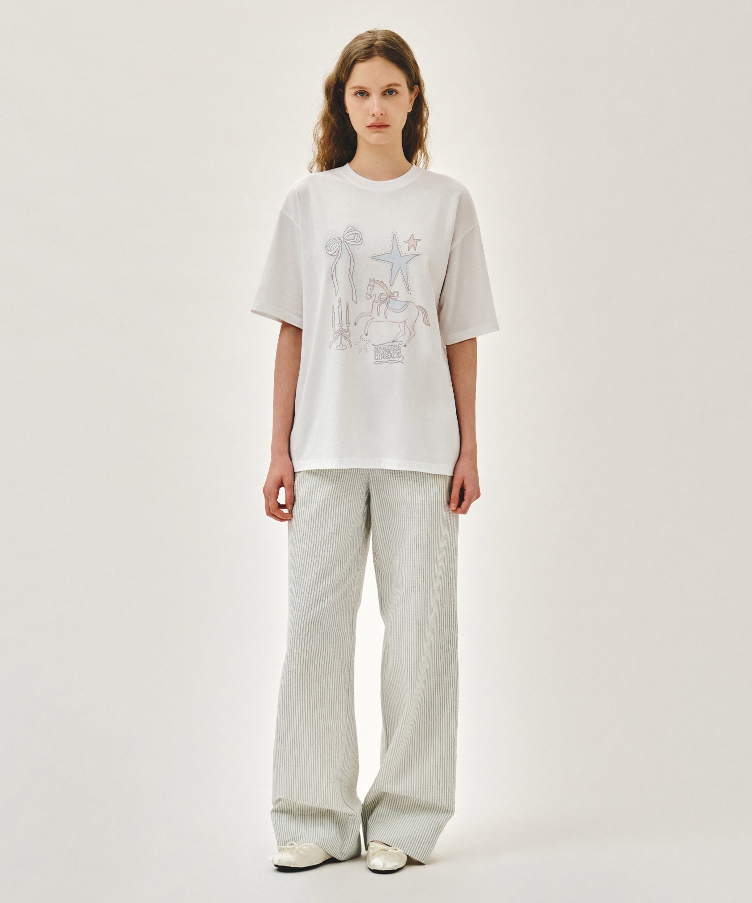 Marithe & Francois Girbaud - Unicorn Graphic Oversized Tee (White) product image 5 | TRAB K-Fashion Australia