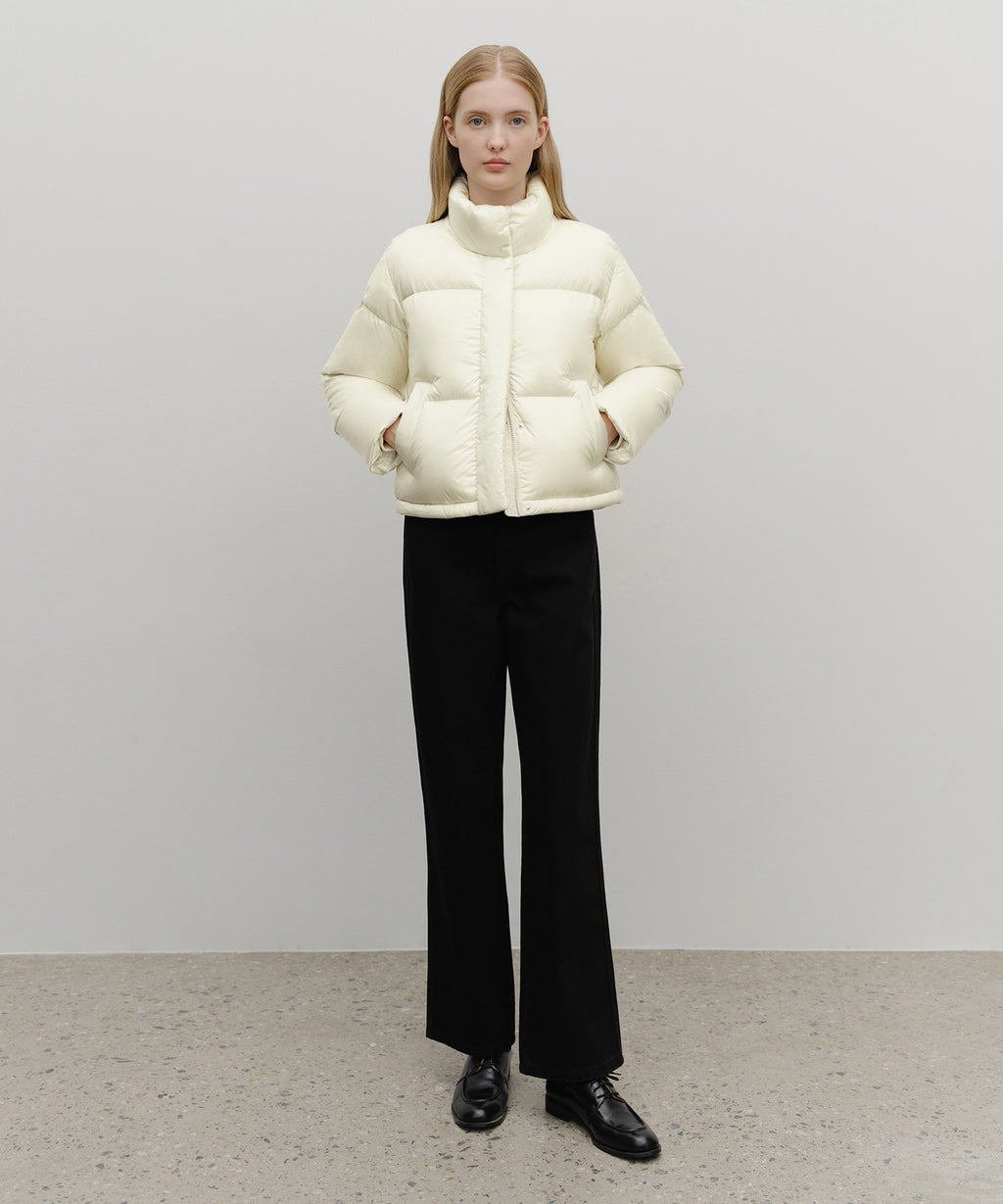 Marithe & Francois Girbaud - Glossy Crop Down Jacket (Ivory) product image 5 | TRAB K-Fashion Australia
