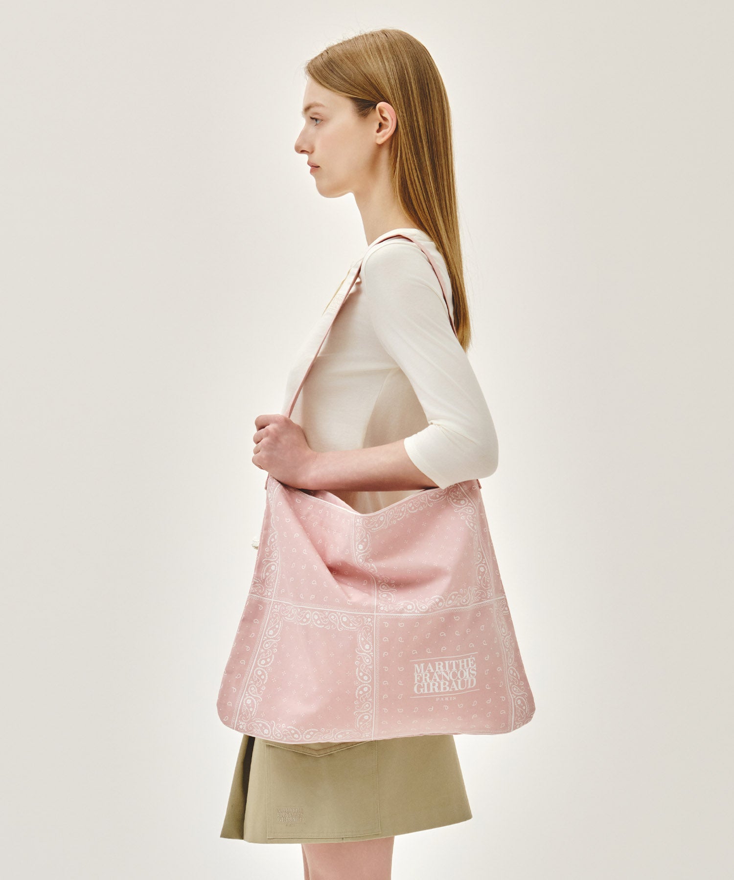 Marithe & Francois Girbaud - Bandana One Shoulder Eco Bag (Pink) product image 5 | TRAB K-Fashion Australia