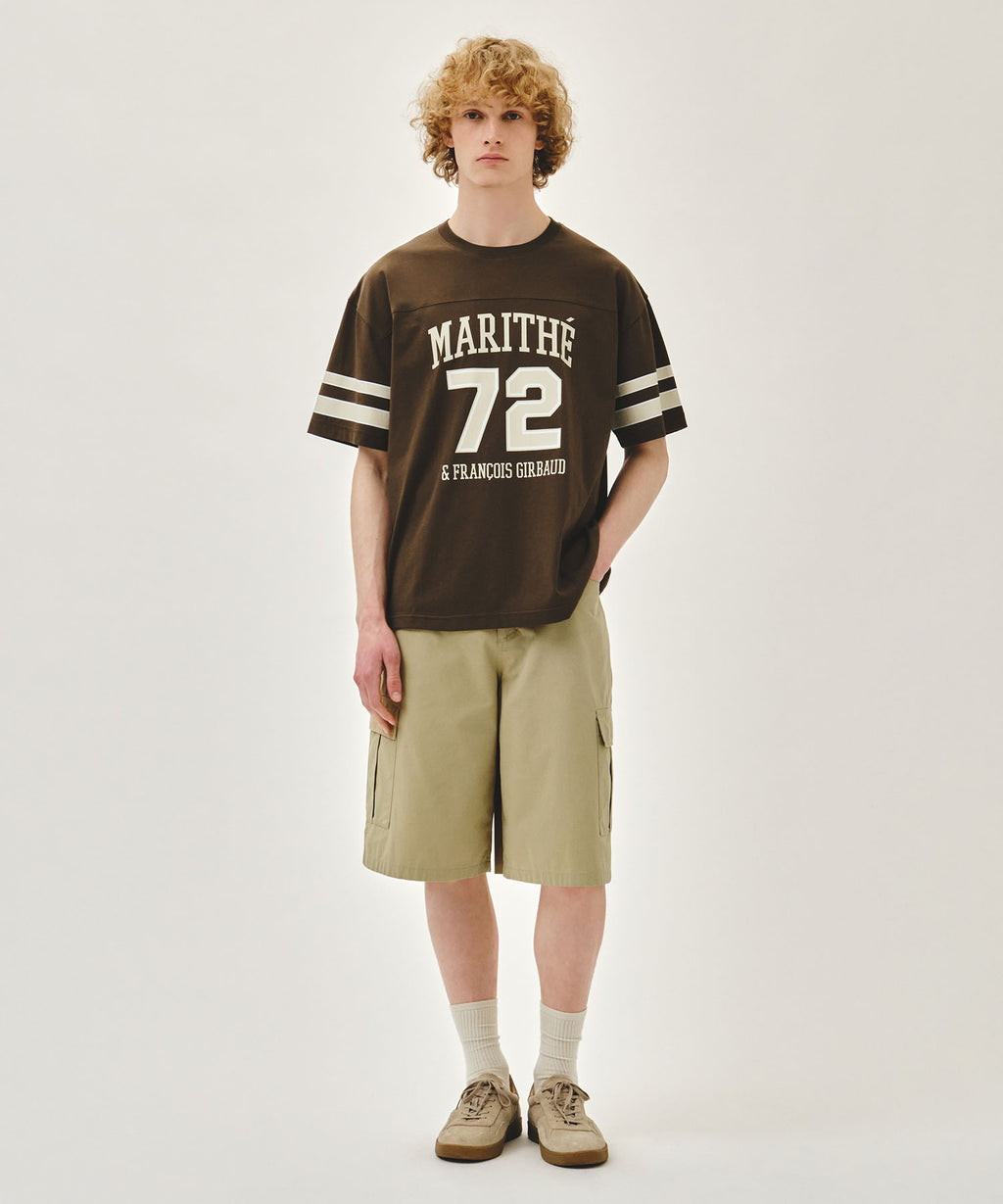 Marithe & Francois Girbaud - Aerocool Football Oversized Tee (Brown) product image 5 | TRAB K-Fashion Australia