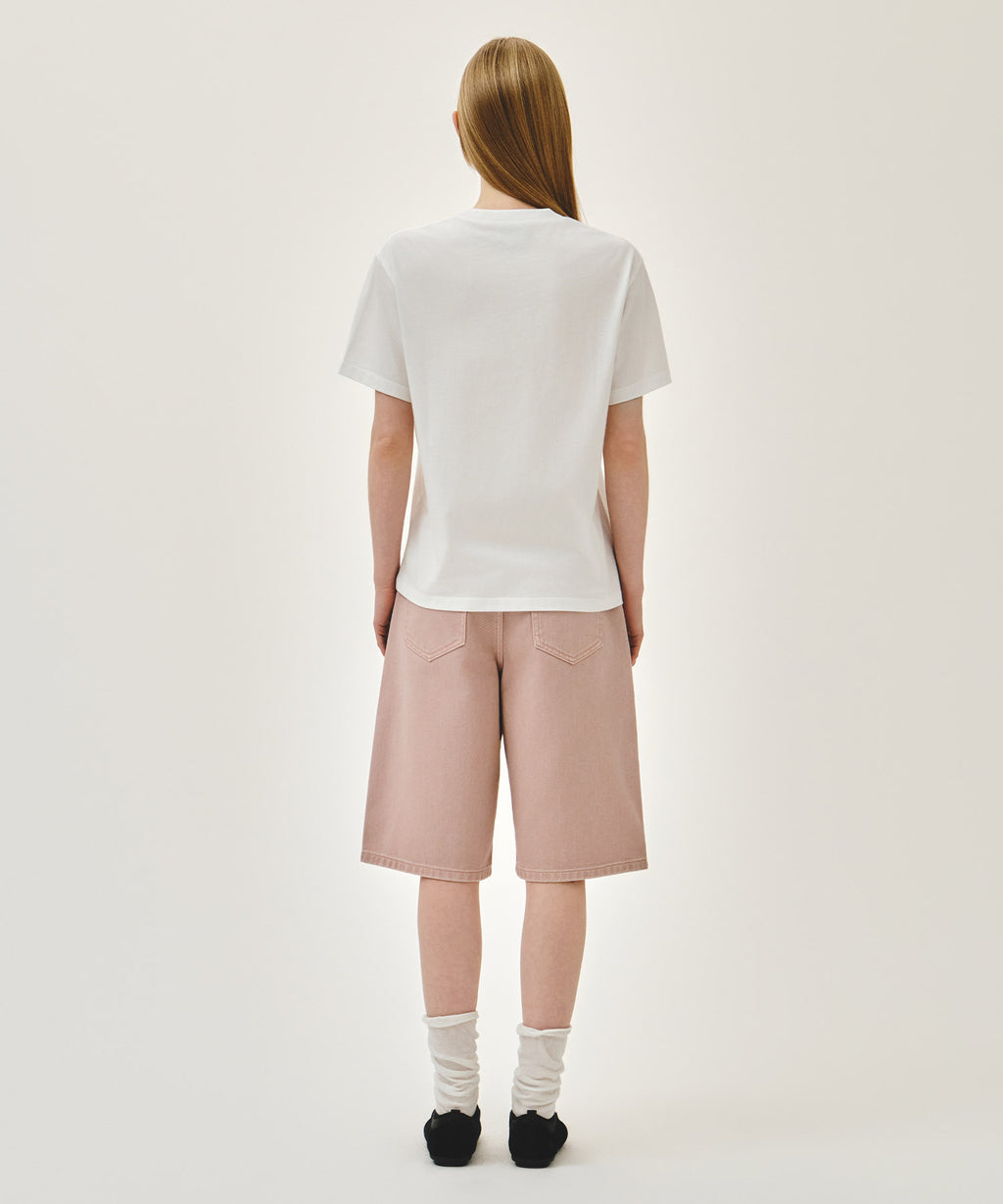 Marithe & Francois Girbaud - Long Bermuda Denim Pants (Dust Pink) product image 5 | TRAB K-Fashion Australia