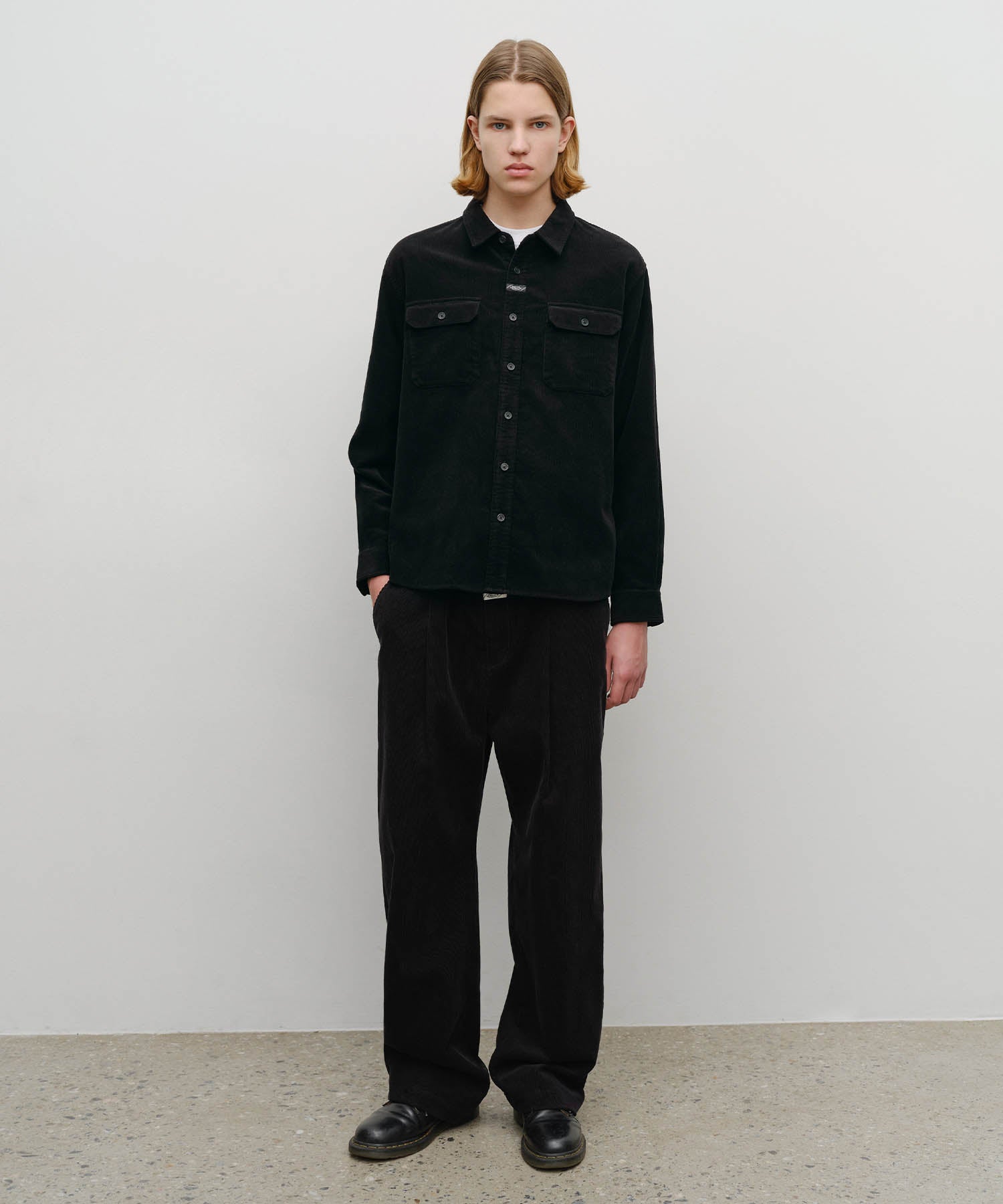 Marithe & Francois Girbaud - Classic Corduroy Shirt (Black) product image 5 | TRAB K-Fashion Australia