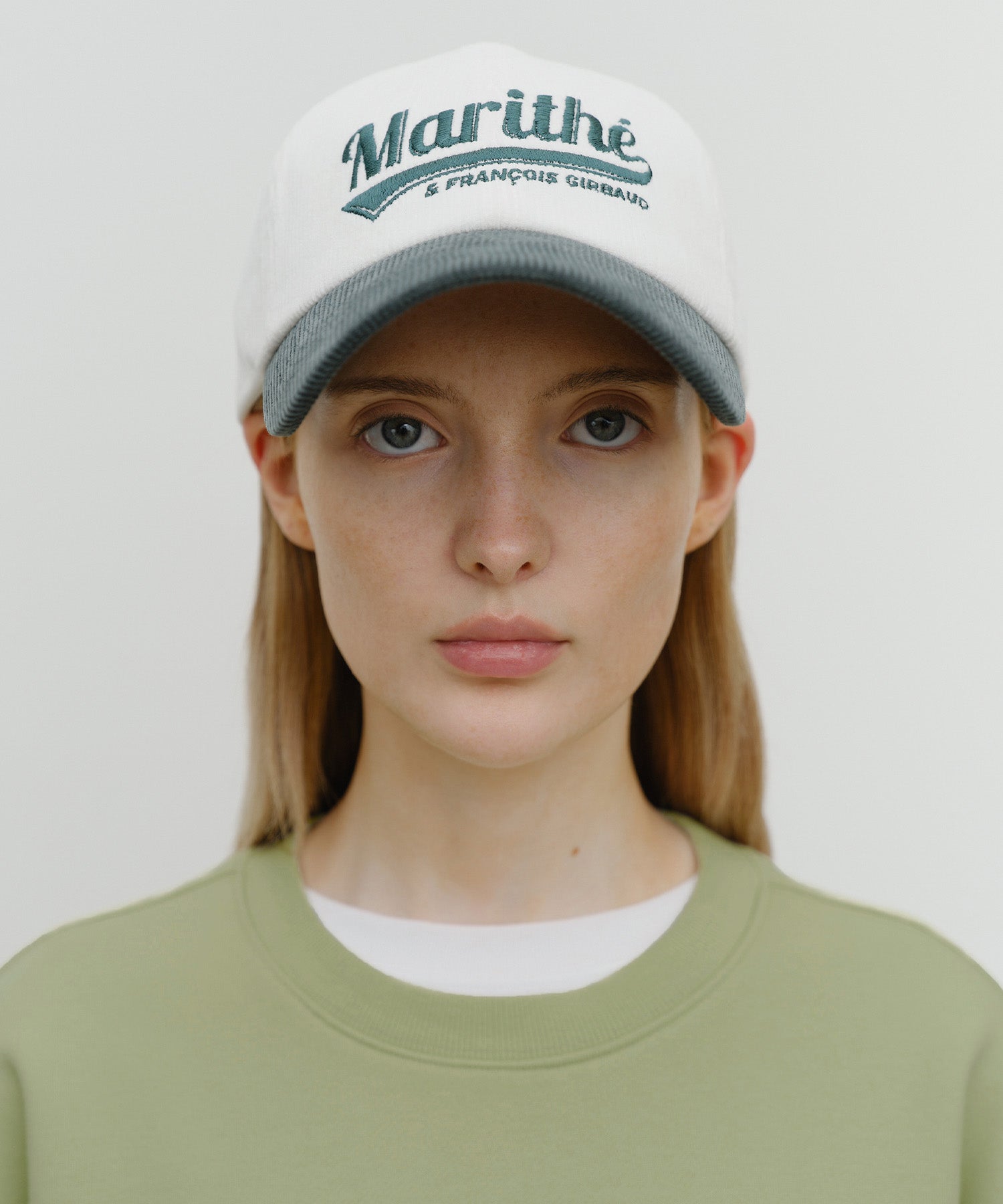 Marithe & Francois Girbaud - Vintage Logo Corduroy Covered Cap (Dark Green) product image 5 | TRAB K-Fashion Australia