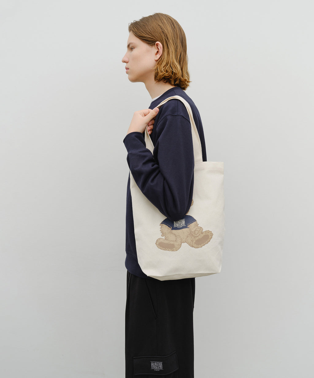 Marithe & Francois Girbaud - Doodle Bear Eco Bag (Natural) product image 5 | TRAB K-Fashion Australia