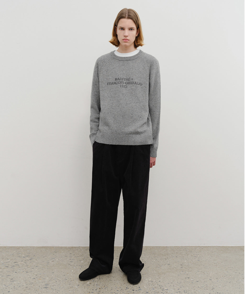 Marithe & Francois Girbaud - Lettering Logo Knit Pullover (Heather Gray) product image 5 | TRAB K-Fashion Australia