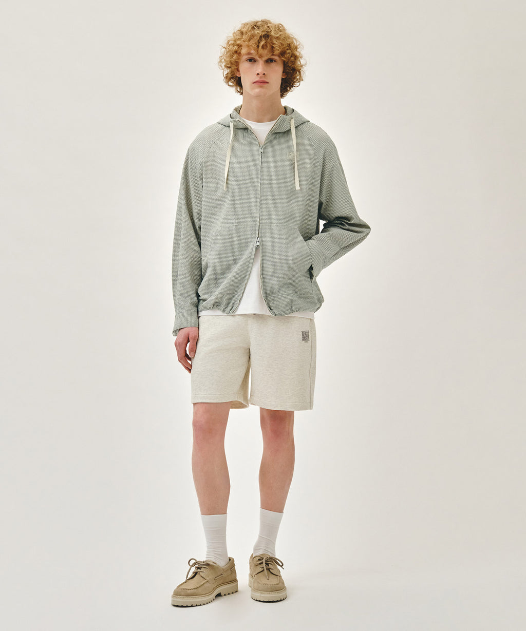 Marithe & Francois Girbaud - Classic Logo Hooded Pattern Jacket (Check) product image 5 | TRAB K-Fashion Australia