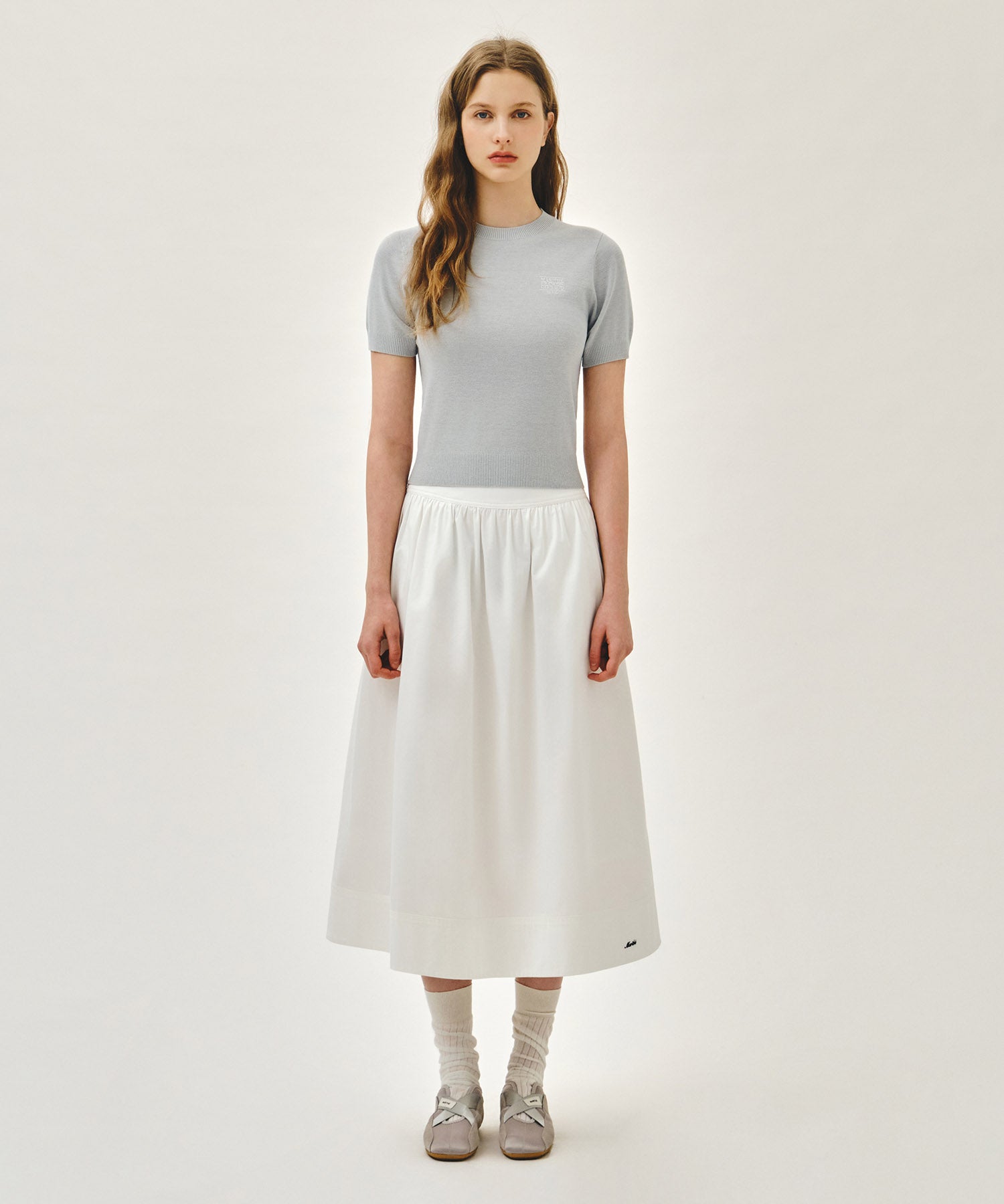 Marithe & Francois Girbaud - Small Classic Logo Half Knit Pullover (Heather Gray) product image 5 | TRAB K-Fashion Australia
