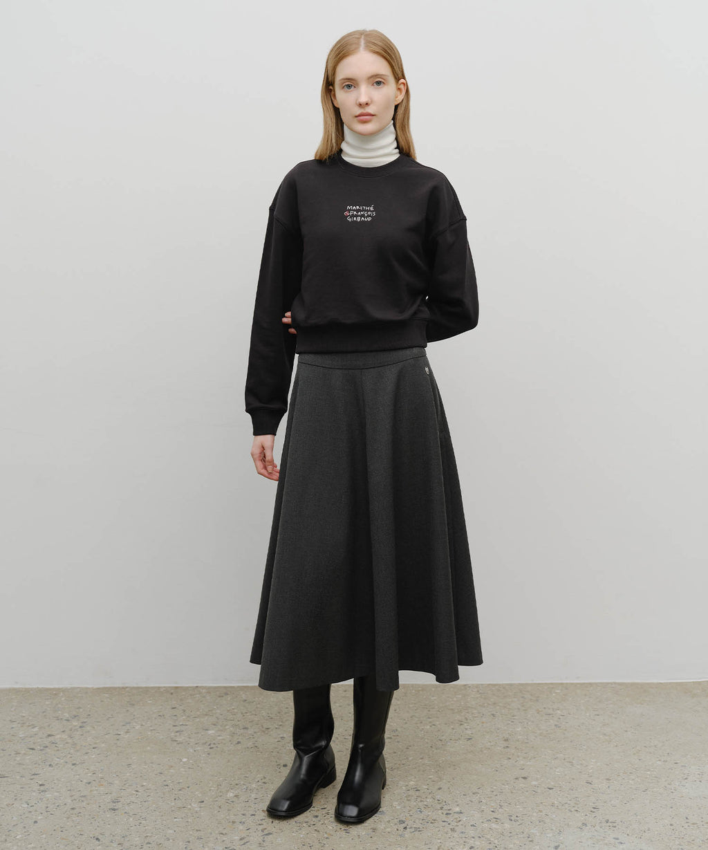 Marithe & Francois Girbaud - Marithe Love Graphic Crop Sweatshirt (Black) product image 5 | TRAB K-Fashion Australia