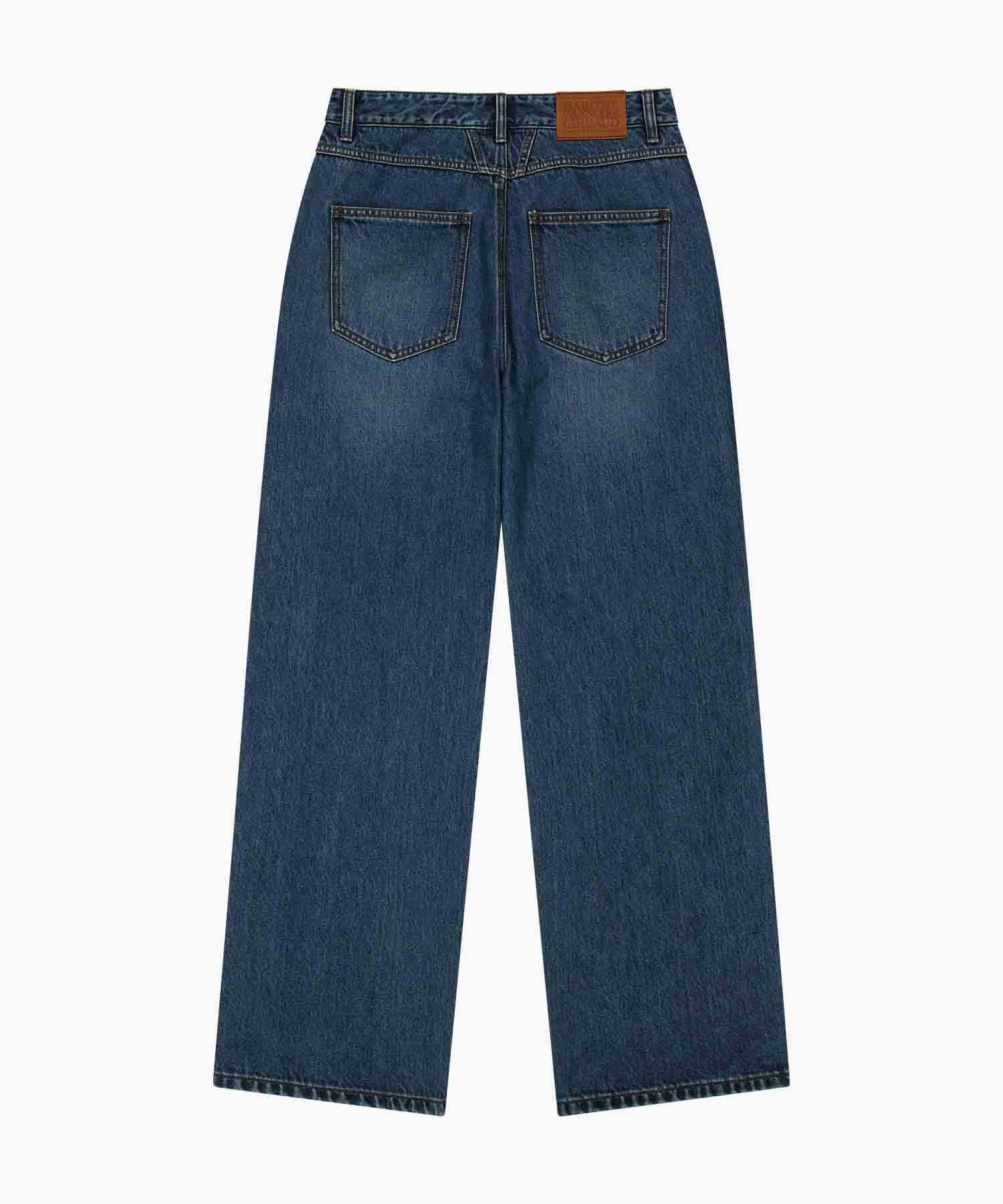 Marithe & Francois Girbaud - New M High Straight Denim Pants (Dark Blue) product image 5 | TRAB K-Fashion Australia