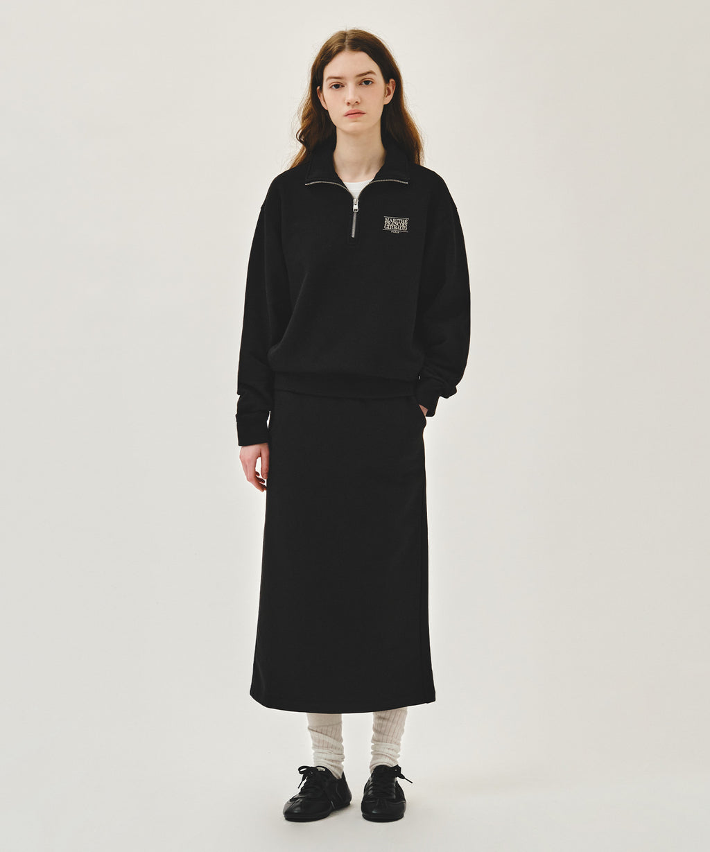 Marithe & Francois Girbaud - Small Classic Logo Half Zipup Sweatshirt (Black) product image 5 | TRAB K-Fashion Australia