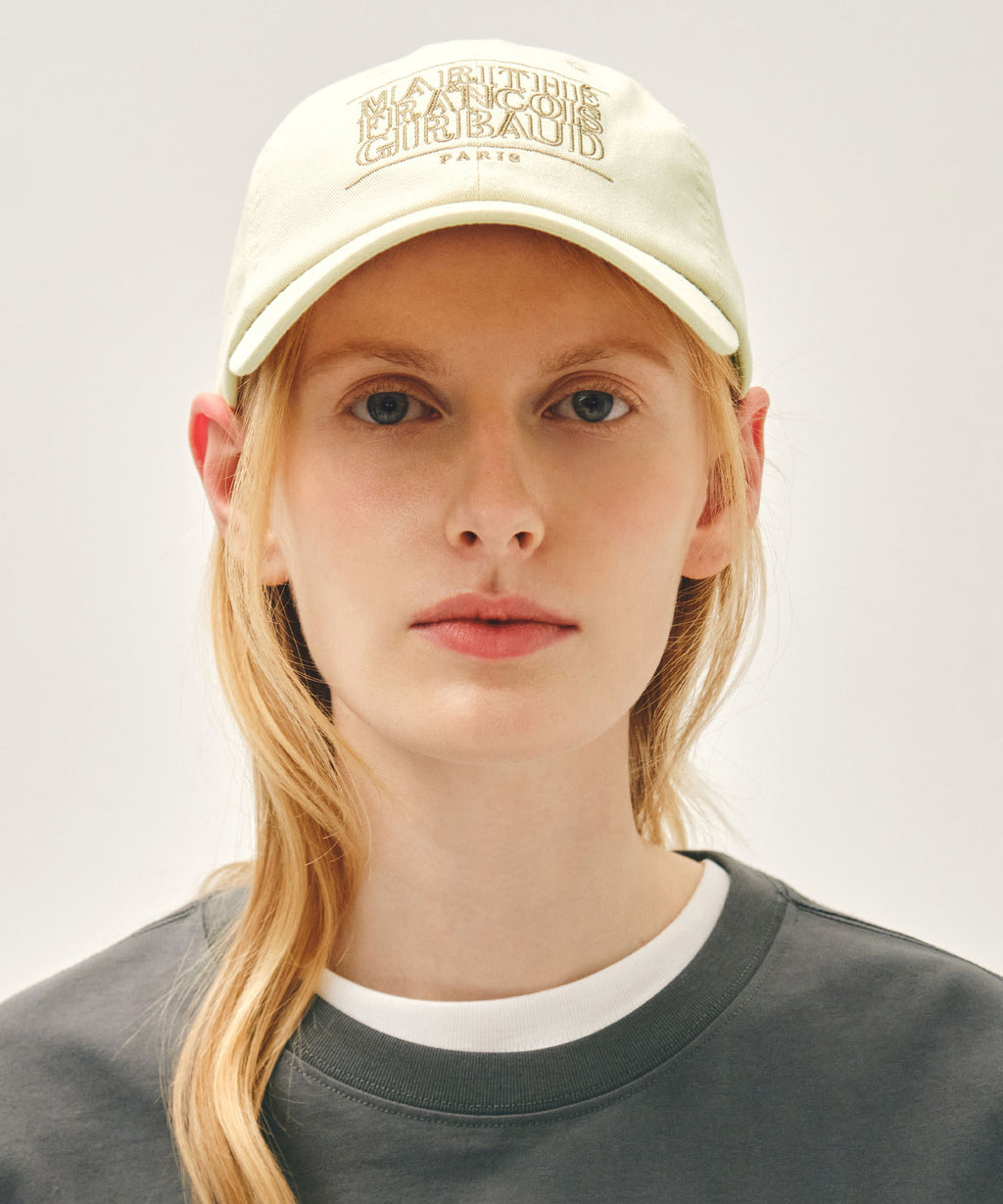 Marithe & Francois Girbaud - Outline Classic Logo Cap (Ivory) product image 7 | TRAB K-Fashion Australia