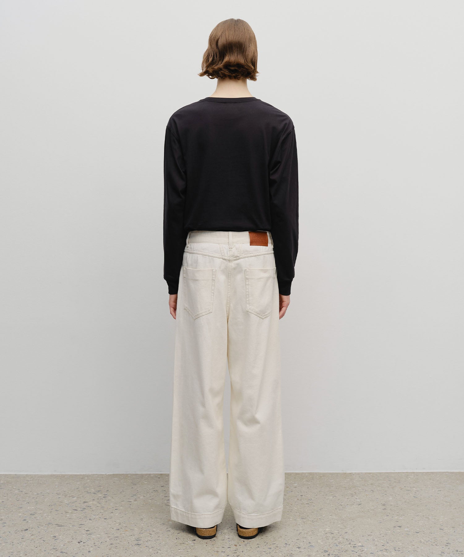 Marithe & Francois Girbaud - Low-waist Tuck Wide Denim Pants (Ecru) product image 5 | TRAB K-Fashion Australia