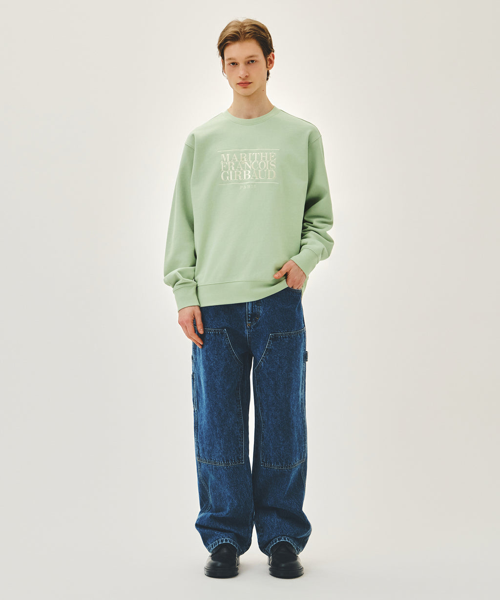 Marithe & Francois Girbaud - Classic Logo Embroidery Sweatshirt (Light Green) product image 5 | TRAB K-Fashion Australia