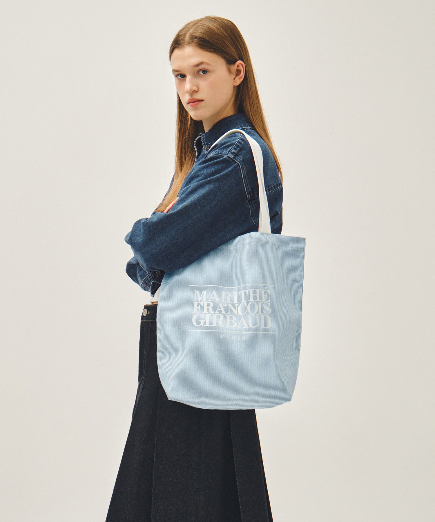 Marithe & Francois Girbaud - Classic Logo Eco Bag (Stripe) product image 5 | TRAB K-Fashion Australia