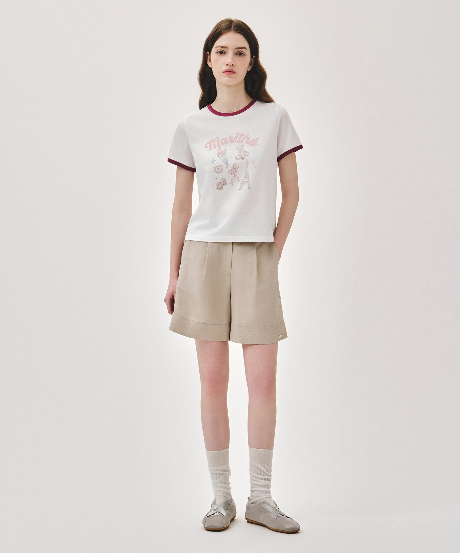 Marithe & Francois Girbaud - Paris Graphic Ringer Tee (White) product image 5 | TRAB K-Fashion Australia