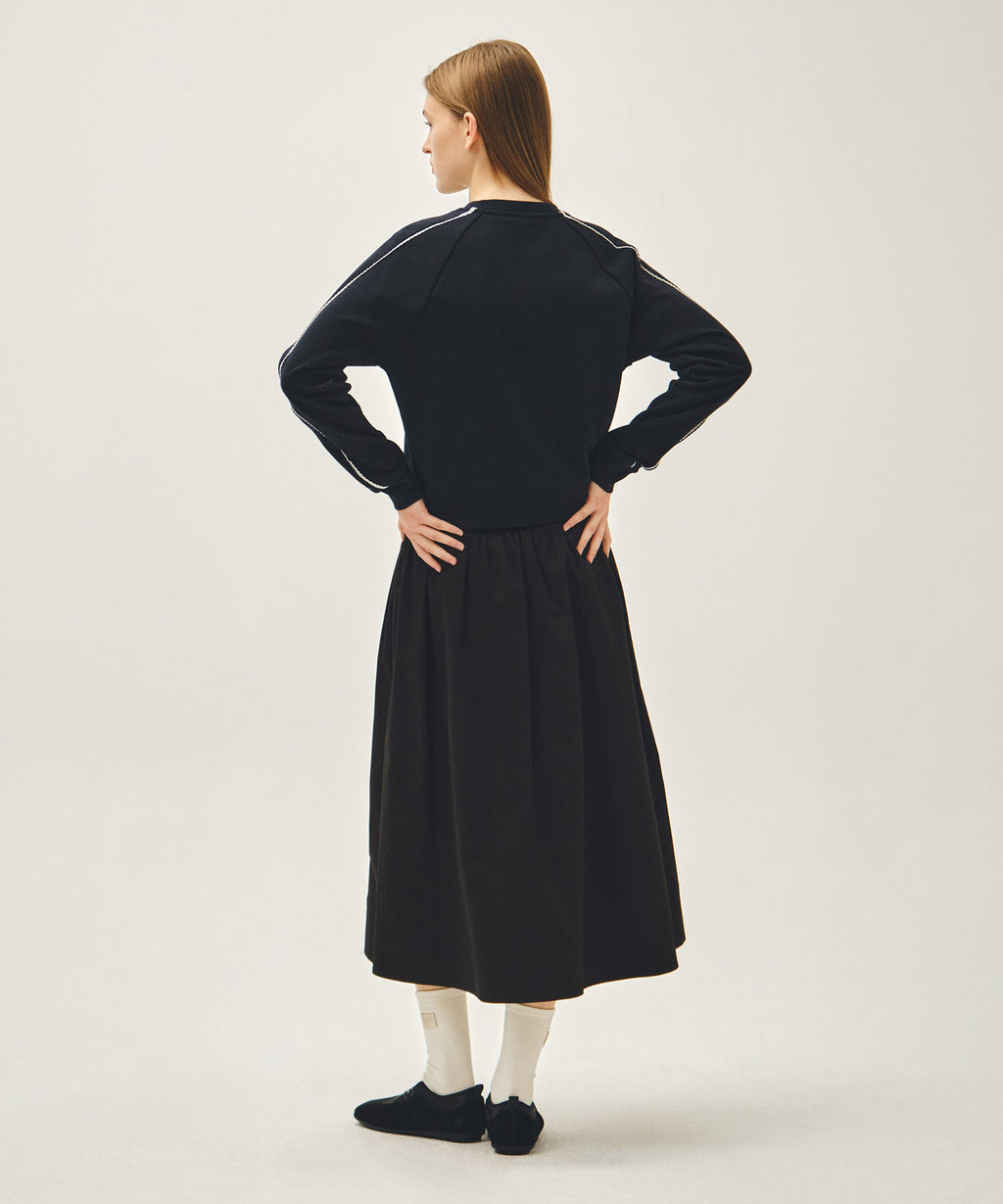 Marithe & Francois Girbaud - Cotton Waist Wrinkle Skirt (Black) product image 5 | TRAB K-Fashion Australia
