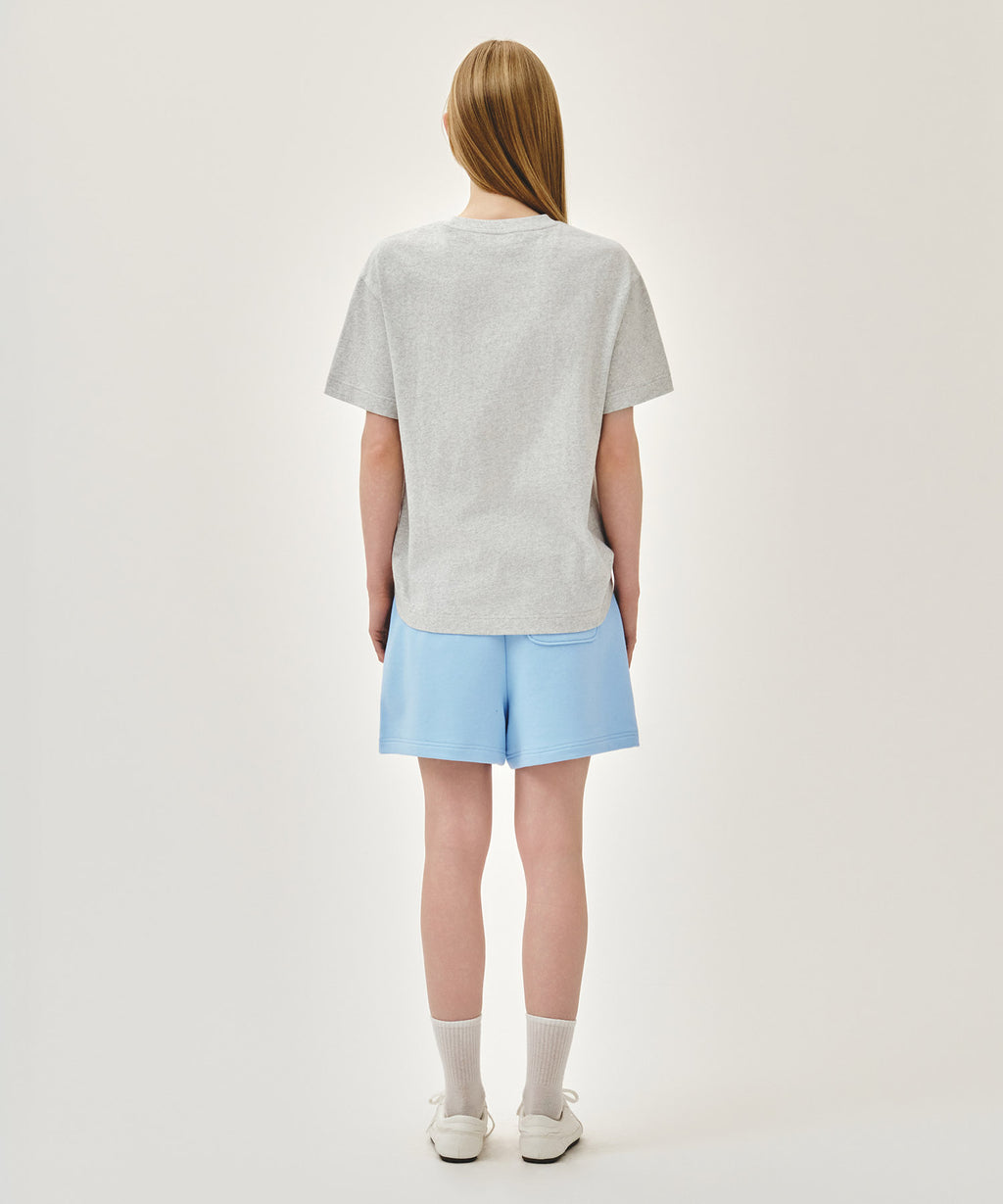 Marithe & Francois Girbaud - Regular Logo Sweat Shorts (Ice Blue) product image 5 | TRAB K-Fashion Australia