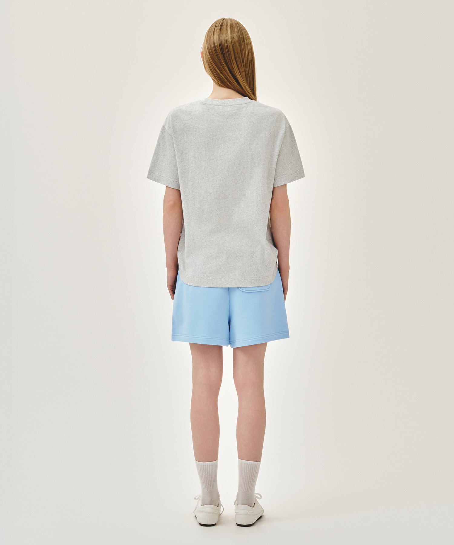 Marithe & Francois Girbaud - Regular Logo Sweat Shorts (Ice Blue) product image 5 | TRAB K-Fashion Australia