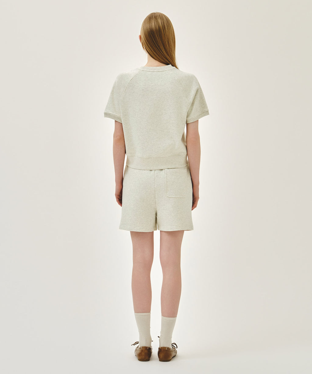 Marithe & Francois Girbaud - Vintage Classic Logo Sweat Shorts (Oatmeal) product image 5 | TRAB K-Fashion Australia
