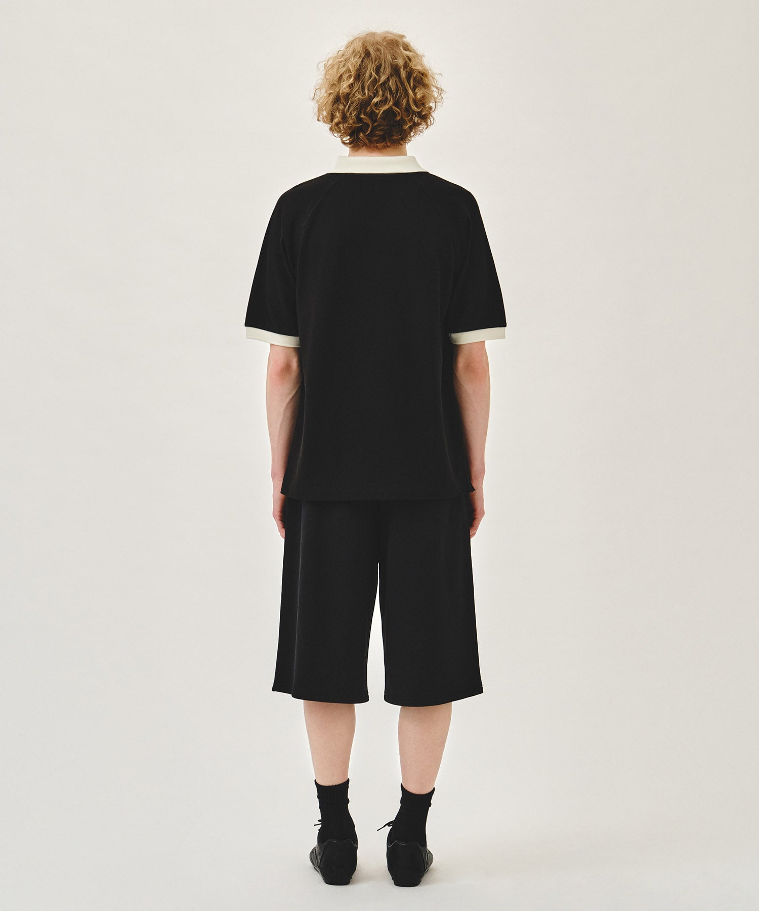 Marithe & Francois Girbaud - Embo Logo Bermuda Sweat Shorts (Black) product image 5 | TRAB K-Fashion Australia